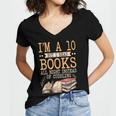 I'm A 10 But I Read Books All Night Bookworm Reader Reading Women's Jersey Short Sleeve Deep V-Neck Tshirt I'm A 10 But I Read Books All Night Bookworm Reader Reading Women's Jersey Short Sleeve Deep V-Neck Tshirt