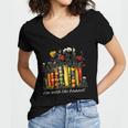 I'm With The Banned Banned Books Colorful Literary Fr Women's Jersey Short Sleeve Deep V-Neck Tshirt I'm With The Banned Banned Books Colorful Literary Fr Women's Jersey Short Sleeve Deep V-Neck Tshirt
