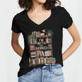 I'm With The Banned Books Reading Women's Jersey Short Sleeve Deep V-Neck Tshirt