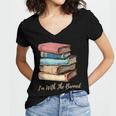 I'm With The Banned Read Banned Books Bookworm Men Women Women's Jersey Short Sleeve Deep V-Neck Tshirt I'm With The Banned Read Banned Books Bookworm Men Women Women's Jersey Short Sleeve Deep V-Neck Tshirt
