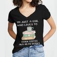 I'm Just a Girl Who Loves To Drink Coffee And Read Books Women's Jersey Short Sleeve Deep V-Neck Tshirt I'm Just a Girl Who Loves To Drink Coffee And Read Books Women's Jersey Short Sleeve Deep V-Neck Tshirt