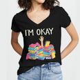 I'm Okay Book Reader Book Nerd Book Reading Lover Women's Jersey Short Sleeve Deep V-Neck Tshirt I'm Okay Book Reader Book Nerd Book Reading Lover Women's Jersey Short Sleeve Deep V-Neck Tshirt