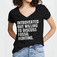 Introverted But Fossil Hunting Introvert Fossil Hunter Women's Jersey Short Sleeve Deep V-Neck Tshirt Introverted But Fossil Hunting Introvert Fossil Hunter Women's Jersey Short Sleeve Deep V-Neck Tshirt