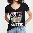 It's Book Fair Week Women's Jersey Short Sleeve Deep V-Neck Tshirt It's Book Fair Week Women's Jersey Short Sleeve Deep V-Neck Tshirt
