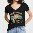 It’s a Good Day To Read 6 Or 7 Pages Cute Book Women's Jersey Short Sleeve Deep V-Neck Tshirt It’s a Good Day To Read 6 Or 7 Pages Cute Book Women's Jersey Short Sleeve Deep V-Neck Tshirt