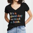 It's A Good Day To Read A Book Books Library Reading Women's Jersey Short Sleeve Deep V-Neck Tshirt