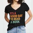 It's A Good Day To Read A Book Retro Vintage Teacher Women's Jersey Short Sleeve Deep V-Neck Tshirt It's A Good Day To Read A Book Retro Vintage Teacher Women's Jersey Short Sleeve Deep V-Neck Tshirt