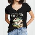 Just One More Chapter Book Lover Women's Jersey Short Sleeve Deep V-Neck Tshirt