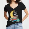 Just One More Chapter Love Book Reading Women's Jersey Short Sleeve Deep V-Neck Tshirt Just One More Chapter Love Book Reading Women's Jersey Short Sleeve Deep V-Neck Tshirt