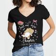 Just One More Chapter I Read Past My Bedtime Cat Book Lover Women's Jersey Short Sleeve Deep V-Neck Tshirt