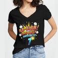 Kids Ka-Blam 7 Year Old Boys 7th Birthday Comic Book Super Hero Women's Jersey Short Sleeve Deep V-Neck Tshirt Kids Ka-Blam 7 Year Old Boys 7th Birthday Comic Book Super Hero Women's Jersey Short Sleeve Deep V-Neck Tshirt