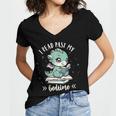 Kids I Read Past My Bedtime Cute Book Dragon Pajama Women's Jersey Short Sleeve Deep V-Neck Tshirt Kids I Read Past My Bedtime Cute Book Dragon Pajama Women's Jersey Short Sleeve Deep V-Neck Tshirt