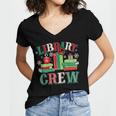Library Crew Book Lovers Reader Teacher Librarian Christmas Women's Jersey Short Sleeve Deep V-Neck Tshirt Library Crew Book Lovers Reader Teacher Librarian Christmas Women's Jersey Short Sleeve Deep V-Neck Tshirt