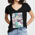 My Little Pony Classic Vintage Rainbow Castle Comic Book Women's Jersey Short Sleeve Deep V-Neck Tshirt