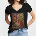 Louisa May Alcott Coming Of Age Novel Little Women Book Cover Small Women's Jersey Short Sleeve Deep V-Neck Tshirt Louisa May Alcott Coming Of Age Novel Little Women Book Cover Small Women's Jersey Short Sleeve Deep V-Neck Tshirt