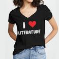 I Love Literature Heart Books Writing Reading Read Write Women's Jersey Short Sleeve Deep V-Neck Tshirt I Love Literature Heart Books Writing Reading Read Write Women's Jersey Short Sleeve Deep V-Neck Tshirt