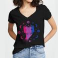 Magic Bi-Pride Book Of Cosmic Energy Women's Jersey Short Sleeve Deep V-Neck Tshirt Magic Bi-Pride Book Of Cosmic Energy Women's Jersey Short Sleeve Deep V-Neck Tshirt