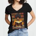 Man Reading Book Black History Month Book Lover Afro Women's Jersey Short Sleeve Deep V-Neck Tshirt Man Reading Book Black History Month Book Lover Afro Women's Jersey Short Sleeve Deep V-Neck Tshirt