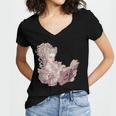 Marie Antoinette Reading A Book Women's Jersey Short Sleeve Deep V-Neck Tshirt