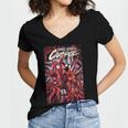Marvel Spider-Man Eddie Brock Carnage Comic Book Cover Women's Jersey Short Sleeve Deep V-Neck Tshirt Marvel Spider-Man Eddie Brock Carnage Comic Book Cover Women's Jersey Short Sleeve Deep V-Neck Tshirt