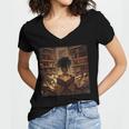 Melanin Afro Women Educated Reading Book History Women's Jersey Short Sleeve Deep V-Neck Tshirt Melanin Afro Women Educated Reading Book History Women's Jersey Short Sleeve Deep V-Neck Tshirt