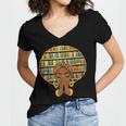 Melanin Afro Women Girl Book Librarian History African Women's Jersey Short Sleeve Deep V-Neck Tshirt Melanin Afro Women Girl Book Librarian History African Women's Jersey Short Sleeve Deep V-Neck Tshirt