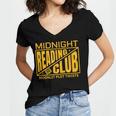 Midnight Reading Club Night Owl Book Readers Women's Jersey Short Sleeve Deep V-Neck Tshirt Midnight Reading Club Night Owl Book Readers Women's Jersey Short Sleeve Deep V-Neck Tshirt