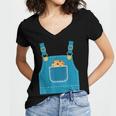 Mouse Halloween Costume Book Cookie Teacher Student Women's Jersey Short Sleeve Deep V-Neck Tshirt