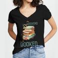 'My Weekend Is All Booked' Reading Book Introvert Librarian Women's Jersey Short Sleeve Deep V-Neck Tshirt 'My Weekend Is All Booked' Reading Book Introvert Librarian Women's Jersey Short Sleeve Deep V-Neck Tshirt