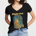 Night Owl Cozy Reading Tea Coffee Lover Bookworm Cute Women's Jersey Short Sleeve Deep V-Neck Tshirt Night Owl Cozy Reading Tea Coffee Lover Bookworm Cute Women's Jersey Short Sleeve Deep V-Neck Tshirt
