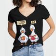 How Many Nights Reading Goose Book Lover Reader Women's Jersey Short Sleeve Deep V-Neck Tshirt How Many Nights Reading Goose Book Lover Reader Women's Jersey Short Sleeve Deep V-Neck Tshirt