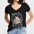 North Pole Book Club Hot Cocoa Served Daily Women's Jersey Short Sleeve Deep V-Neck Tshirt North Pole Book Club Hot Cocoa Served Daily Women's Jersey Short Sleeve Deep V-Neck Tshirt