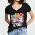 Nothing Beats Reading Rock Paper Scissors Books Lover Women's Jersey Short Sleeve Deep V-Neck Tshirt Nothing Beats Reading Rock Paper Scissors Books Lover Women's Jersey Short Sleeve Deep V-Neck Tshirt