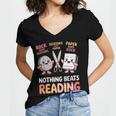 Nothing Goes Beyond Reading Rock Paper Scissors Book Women's Jersey Short Sleeve Deep V-Neck Tshirt Nothing Goes Beyond Reading Rock Paper Scissors Book Women's Jersey Short Sleeve Deep V-Neck Tshirt