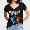 And It Came To Pass Book Of Mormon LDS Missionary Women's Jersey Short Sleeve Deep V-Neck Tshirt