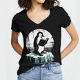 Penguin Reading A Book Vintage Graphic Bookworm Lover Women's Jersey Short Sleeve Deep V-Neck Tshirt Penguin Reading A Book Vintage Graphic Bookworm Lover Women's Jersey Short Sleeve Deep V-Neck Tshirt