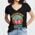 Pigeon Book Character Costume For Reading Day Women's Jersey Short Sleeve Deep V-Neck Tshirt Pigeon Book Character Costume For Reading Day Women's Jersey Short Sleeve Deep V-Neck Tshirt