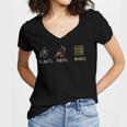 Plants Birds Books Lover Bird Watching Outfit For Bird Nerd Women's Jersey Short Sleeve Deep V-Neck Tshirt