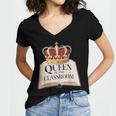Queen Of The Classroom Appreciation Royal Crown Book Women's Jersey Short Sleeve Deep V-Neck Tshirt Queen Of The Classroom Appreciation Royal Crown Book Women's Jersey Short Sleeve Deep V-Neck Tshirt