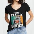 Raccoon Smutty Book Lover Spicy Romance Novels Women's Women's Jersey Short Sleeve Deep V-Neck Tshirt Raccoon Smutty Book Lover Spicy Romance Novels Women's Women's Jersey Short Sleeve Deep V-Neck Tshirt