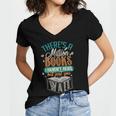 There Is a Million Books I Haven't Read Women's Jersey Short Sleeve Deep V-Neck Tshirt