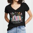 There Is No Such Thing As Too Many Books Reading Teacher Women's Jersey Short Sleeve Deep V-Neck Tshirt There Is No Such Thing As Too Many Books Reading Teacher Women's Jersey Short Sleeve Deep V-Neck Tshirt
