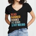 Read Banned Books Be Kind Stay Weird Women's Jersey Short Sleeve Deep V-Neck Tshirt Read Banned Books Be Kind Stay Weird Women's Jersey Short Sleeve Deep V-Neck Tshirt