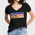 Read Banned Books Pet Dogs Fight Evil Women's Jersey Short Sleeve Deep V-Neck Tshirt
