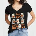 Read Boo KS Read More Bo KS Cute Ghost Reading Book Women's Jersey Short Sleeve Deep V-Neck Tshirt Read Boo KS Read More Bo KS Cute Ghost Reading Book Women's Jersey Short Sleeve Deep V-Neck Tshirt