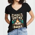 Read More Books Camping Outdoors Travel Campfire Smores Women's Jersey Short Sleeve Deep V-Neck Tshirt Read More Books Camping Outdoors Travel Campfire Smores Women's Jersey Short Sleeve Deep V-Neck Tshirt
