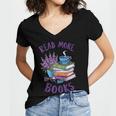 Read More Books Floral Book Reader Art Reading Lover Quote Women's Jersey Short Sleeve Deep V-Neck Tshirt Read More Books Floral Book Reader Art Reading Lover Quote Women's Jersey Short Sleeve Deep V-Neck Tshirt