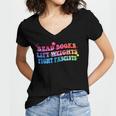 Read Books Lift Weights Fight Fascists Tie Dye Men Women Women's Jersey Short Sleeve Deep V-Neck Tshirt Read Books Lift Weights Fight Fascists Tie Dye Men Women Women's Jersey Short Sleeve Deep V-Neck Tshirt
