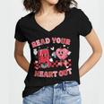 Read Your Heart Out Valentine Teacher Book Lover Women's Jersey Short Sleeve Deep V-Neck Tshirt Read Your Heart Out Valentine Teacher Book Lover Women's Jersey Short Sleeve Deep V-Neck Tshirt