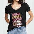 Read S'More Books Camping Outdoors Travel Campfire Smores Women's Jersey Short Sleeve Deep V-Neck Tshirt Read S'More Books Camping Outdoors Travel Campfire Smores Women's Jersey Short Sleeve Deep V-Neck Tshirt
